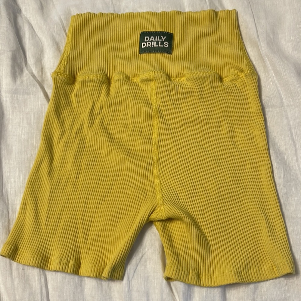 Daily Drills Yellow Bike Shorts